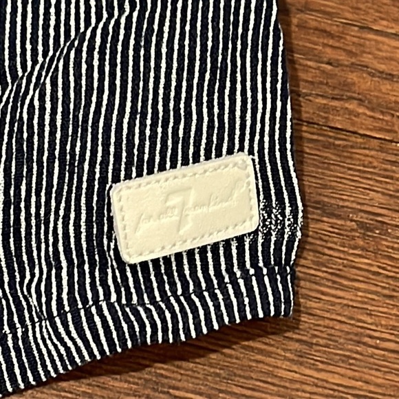 7 for all Mankind Blue Flowey Open Sleeve Girls Top Size Medium - Picture 2 of 6